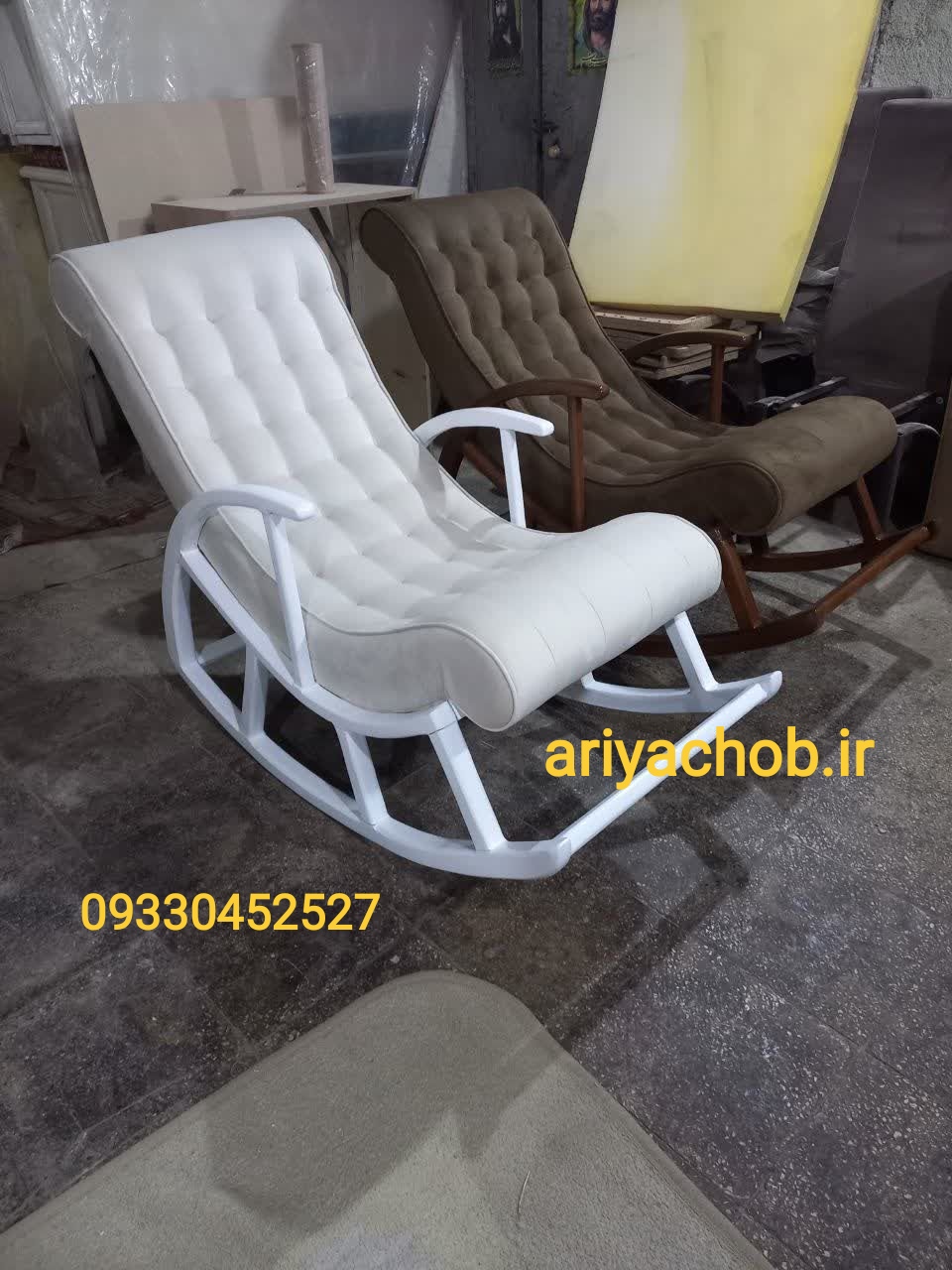 صندلی راک مدل دسته دار رنگ بندی مختلف فروشگاه آریا چوب